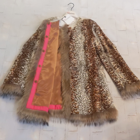 🆕 VALENTINO 100% Rabbit Fur Leopard Print Coat - Picture 8 of 15